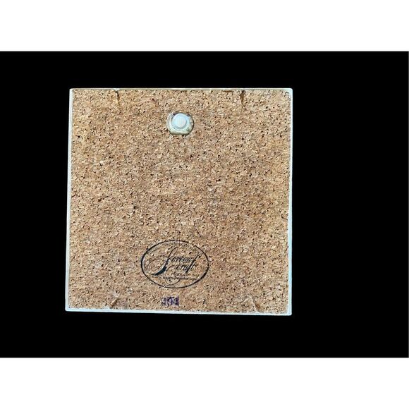 Vintage Screen Craft Phyllis Howard gray cat tile trivet - Picture 5 of 7